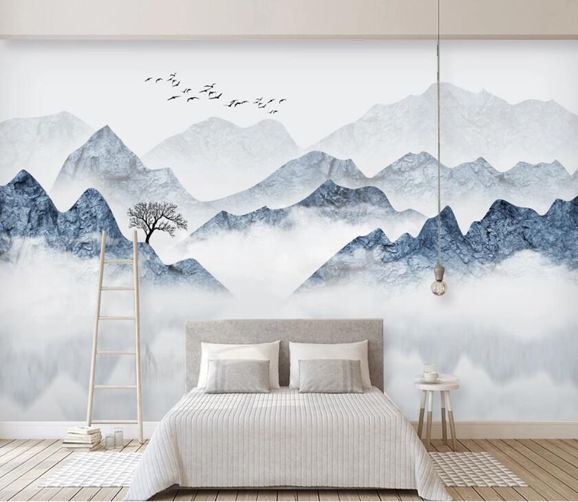 3D Steep Mountain WC2667 Wall Murals