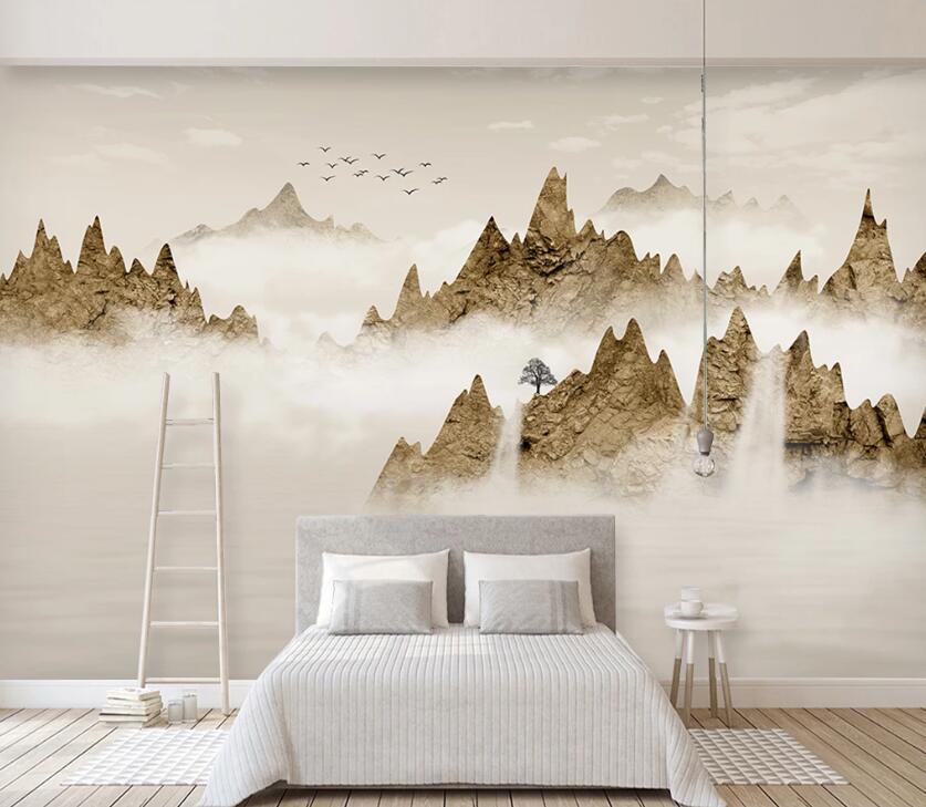 3D Misty Valley WC53 Wall Murals Wallpaper AJ Wallpaper 2 
