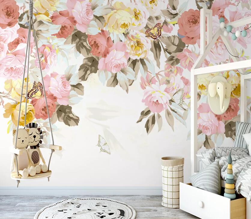 3D Colored Flowers WC36 Wall Murals Wallpaper AJ Wallpaper 2 