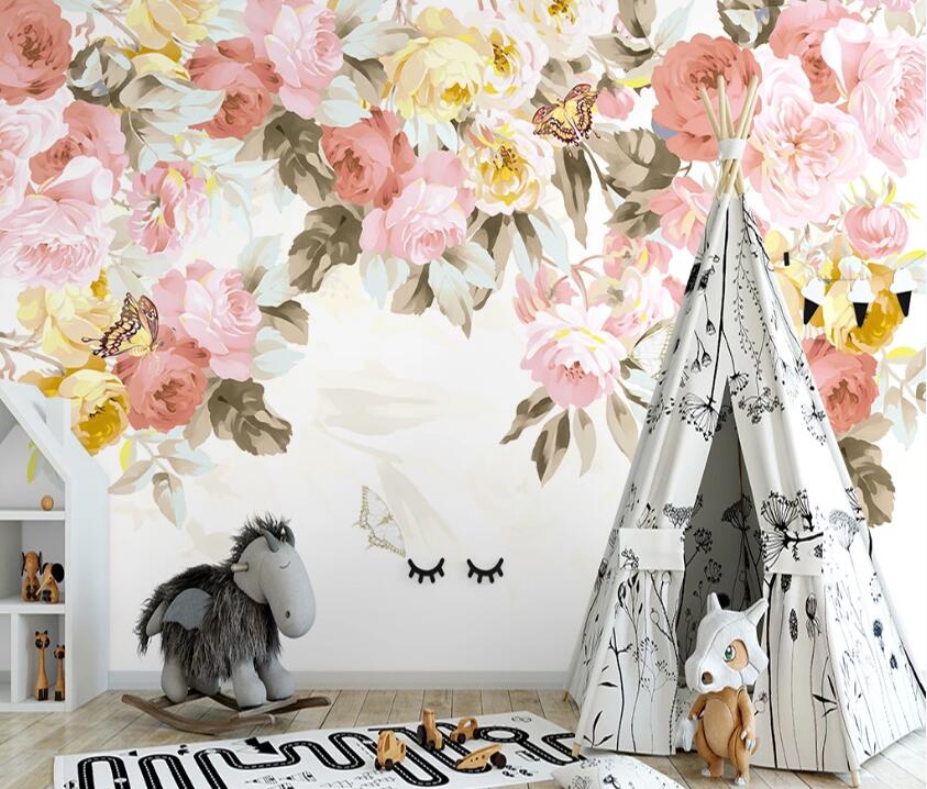 3D Colored Flowers WC36 Wall Murals Wallpaper AJ Wallpaper 2 