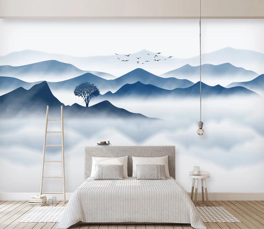 3D Misty Valley WC30 Wall Murals Wallpaper AJ Wallpaper 2 