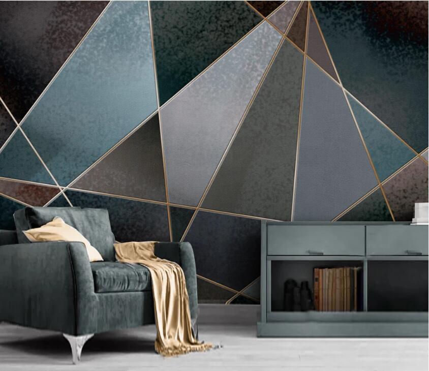 3D Geometric Triangle WC01 Wall Murals Wallpaper AJ Wallpaper 2 