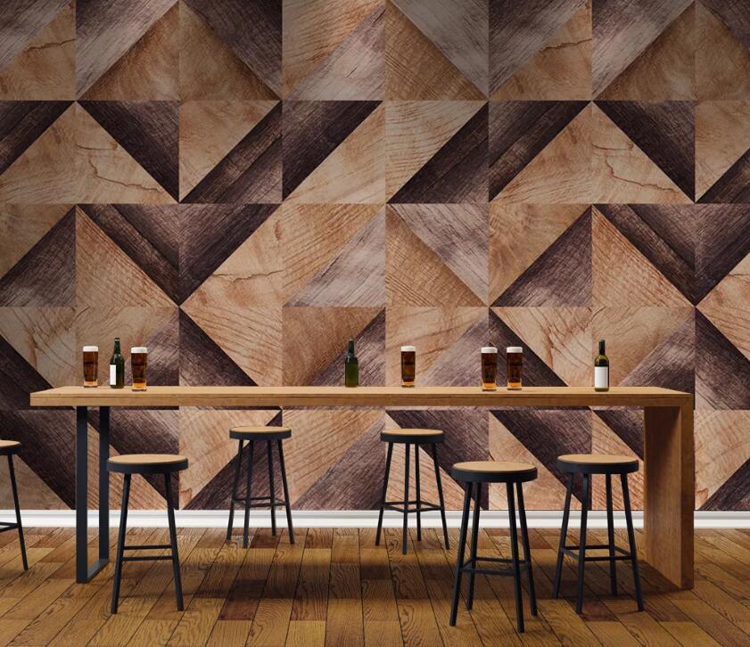 3D Wooden Square WC2611 Wall Murals