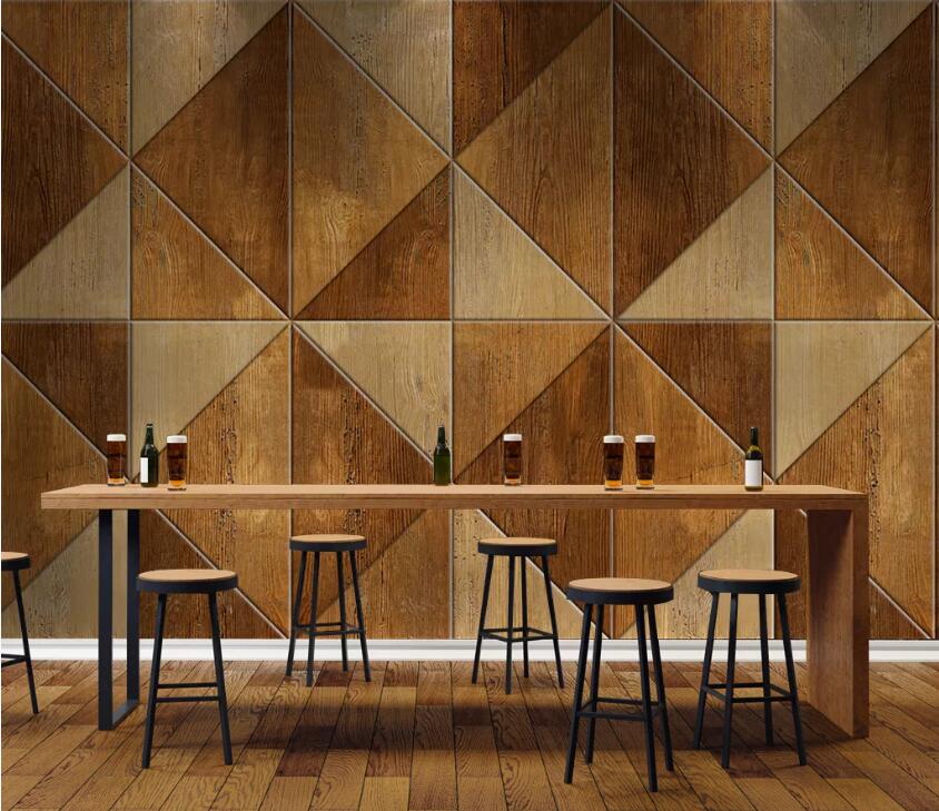 3D Wooden Square WC2610 Wall Murals
