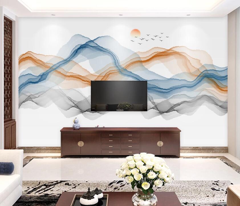 3D Color Wave WC88 Wall Murals Wallpaper AJ Wallpaper 2 