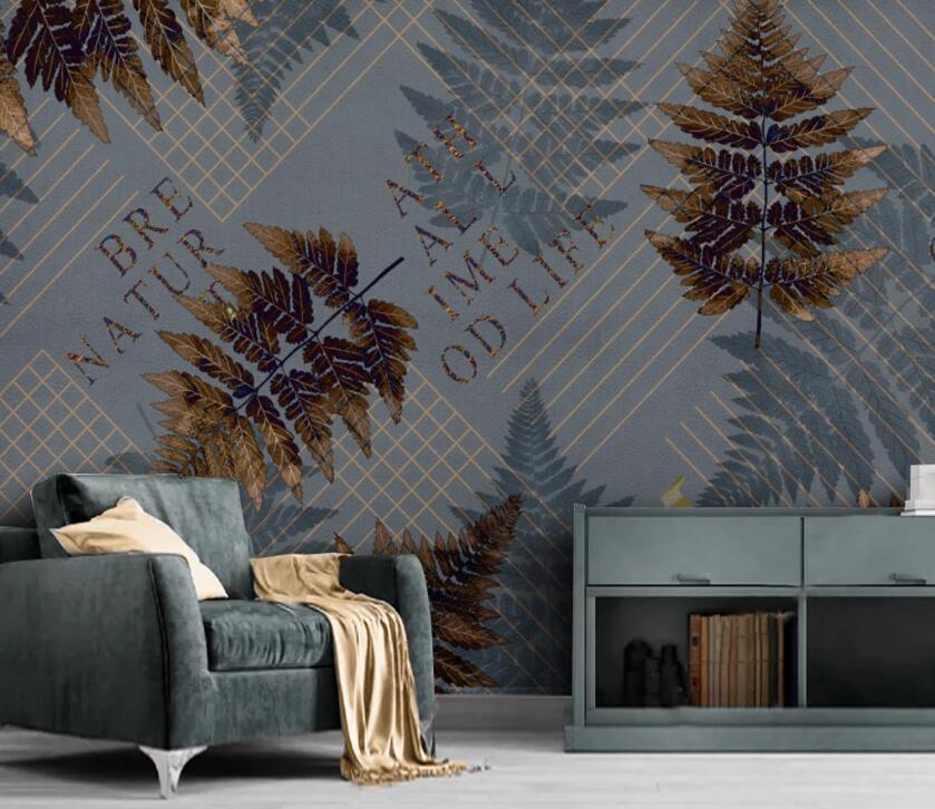 3D Leaves WC58 Wall Murals Wallpaper AJ Wallpaper 2 