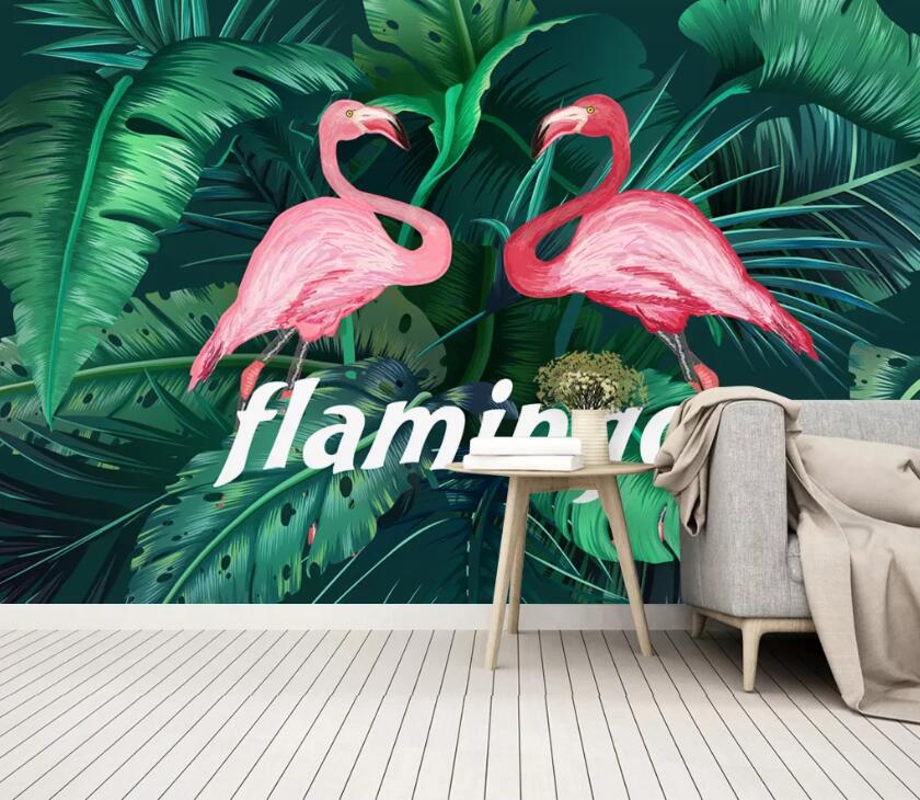 3D Plant Flamingo WC2549 Wall Murals