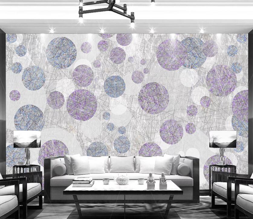 3D Purple Round WC22 Wall Murals Wallpaper AJ Wallpaper 2 
