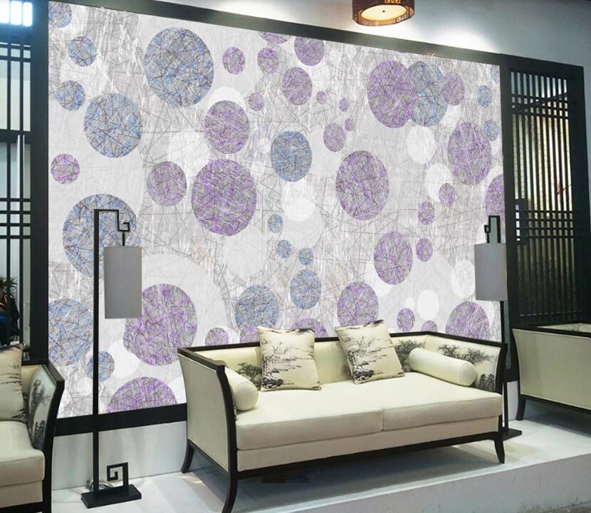 3D Purple Round WC22 Wall Murals Wallpaper AJ Wallpaper 2 