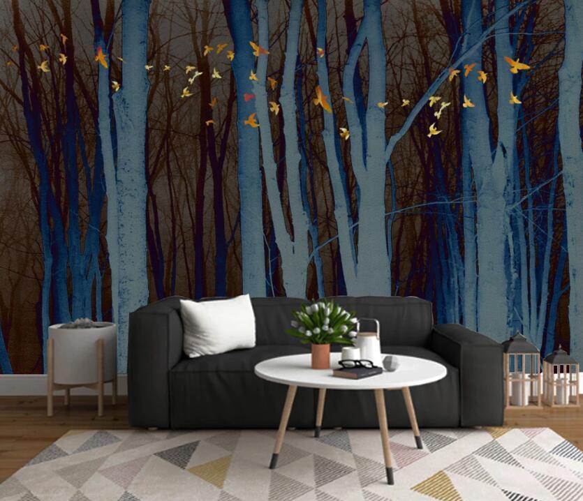 3D Black Woods WC18 Wall Murals Wallpaper AJ Wallpaper 2 