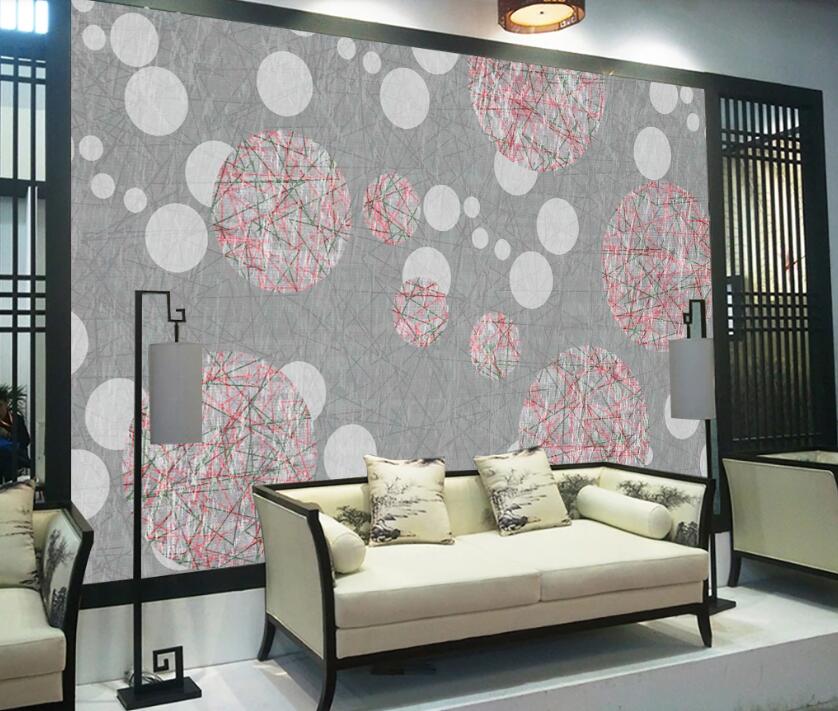 3D Round Line WC2538 Wall Murals