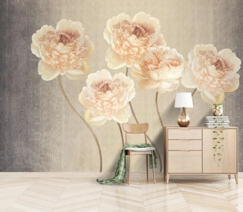 3D Light Flowers WC07 Wall Murals Wallpaper AJ Wallpaper 2 
