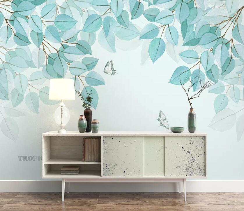 3D Green Leaf WC51 Wall Murals Wallpaper AJ Wallpaper 2 