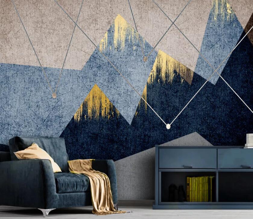 3D Black Triangle WC2381 Wall Murals