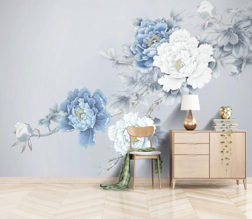3D Colored Flowers WC46 Wall Murals Wallpaper AJ Wallpaper 2 