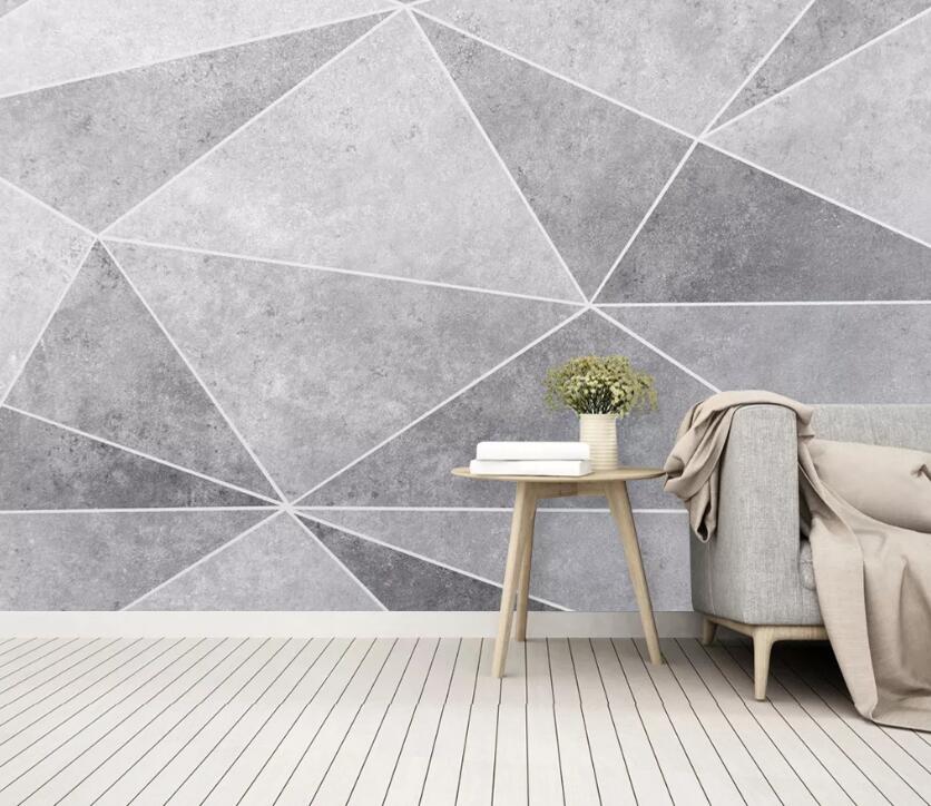 3D Gray Geometry WC31 Wall Murals Wallpaper AJ Wallpaper 2 