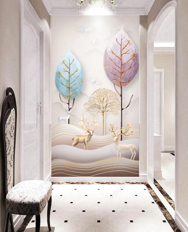 3D Color Forest WC16 Wall Murals Wallpaper AJ Wallpaper 