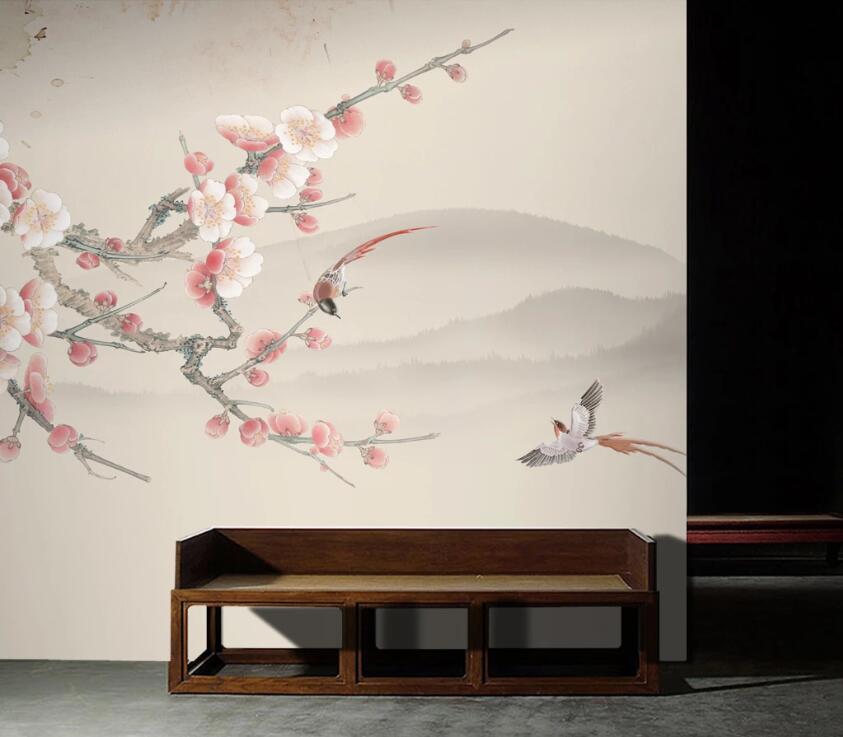 3D Peach Blossom WC11 Wall Murals Wallpaper AJ Wallpaper 2 