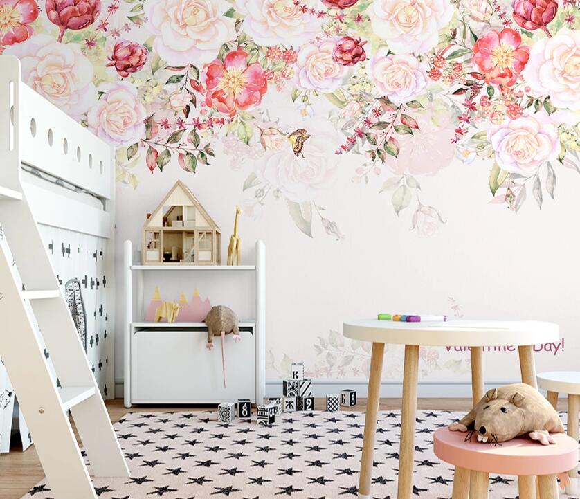 3D Rose Flower Sea WC2269 Wall Murals