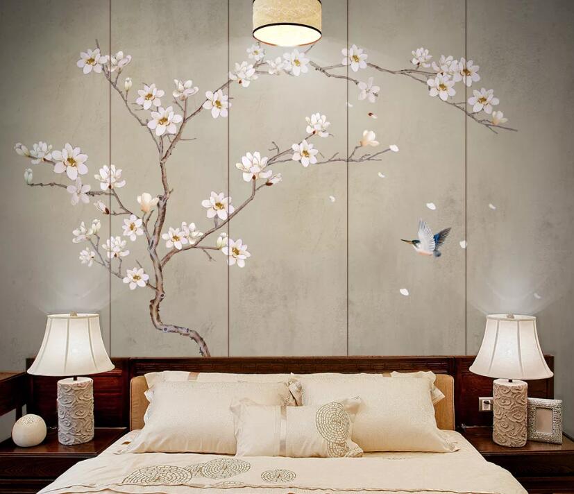 3D Plum Petals WC2239 Wall Murals