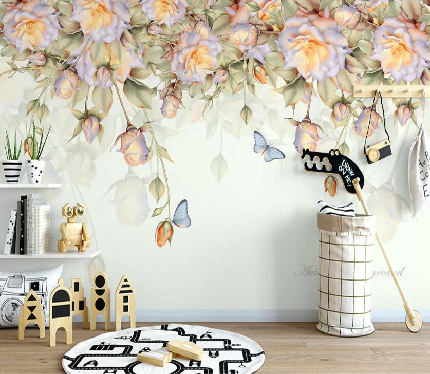 3D Pink Flowers WC36 Wall Murals Wallpaper AJ Wallpaper 2 
