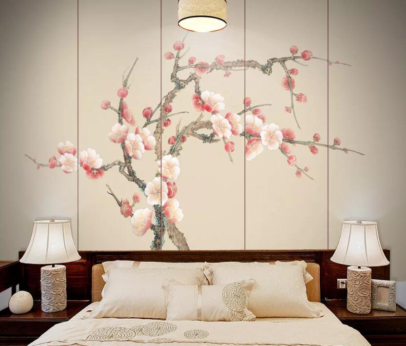 3D Plum Bloom WC2216 Wall Murals
