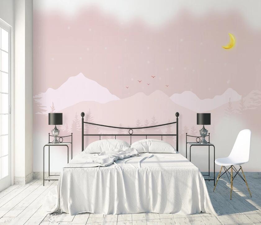 3D Pink Forest WC47 Wall Murals Wallpaper AJ Wallpaper 2 