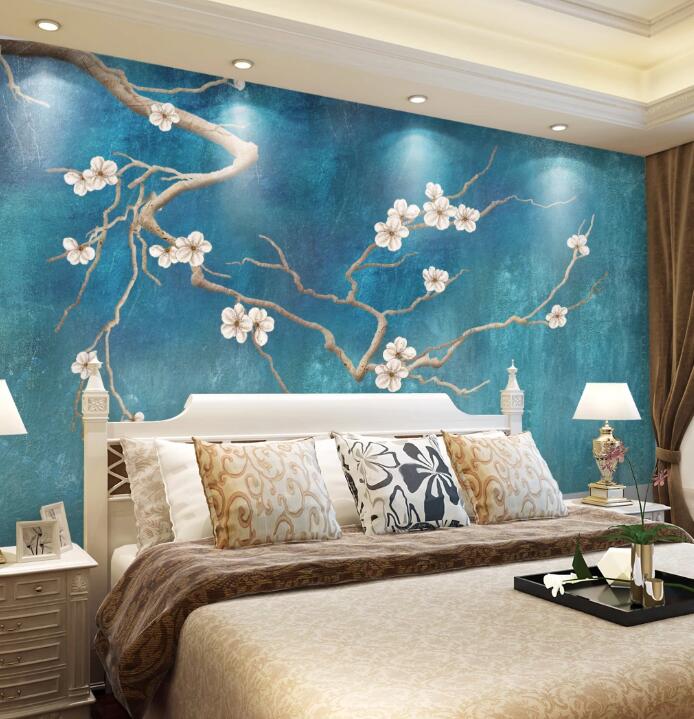 3D Branch Flower WC20 Wall Murals Wallpaper AJ Wallpaper 2 