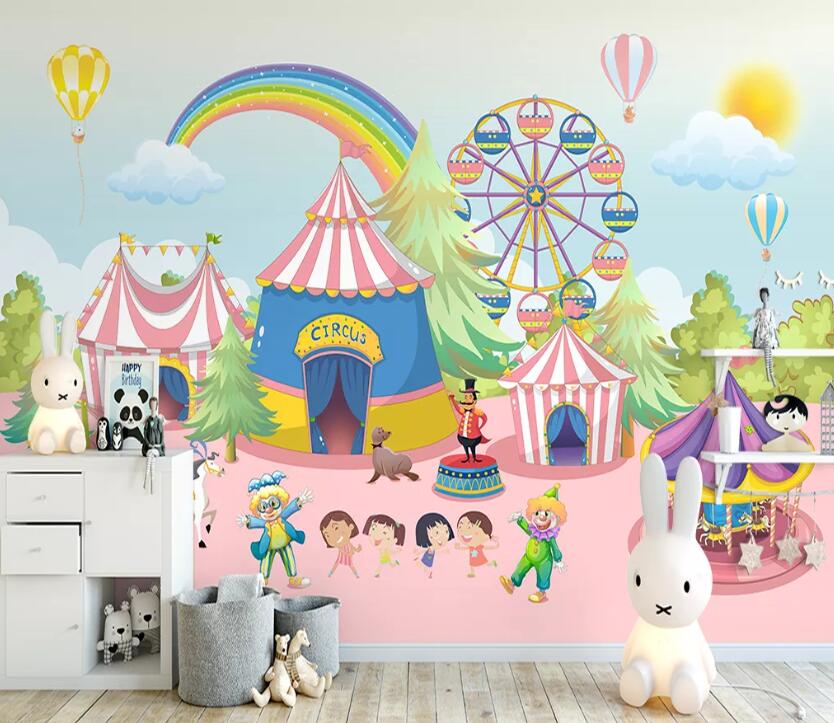 3D Circus Rainbow WC2131 Wall Murals
