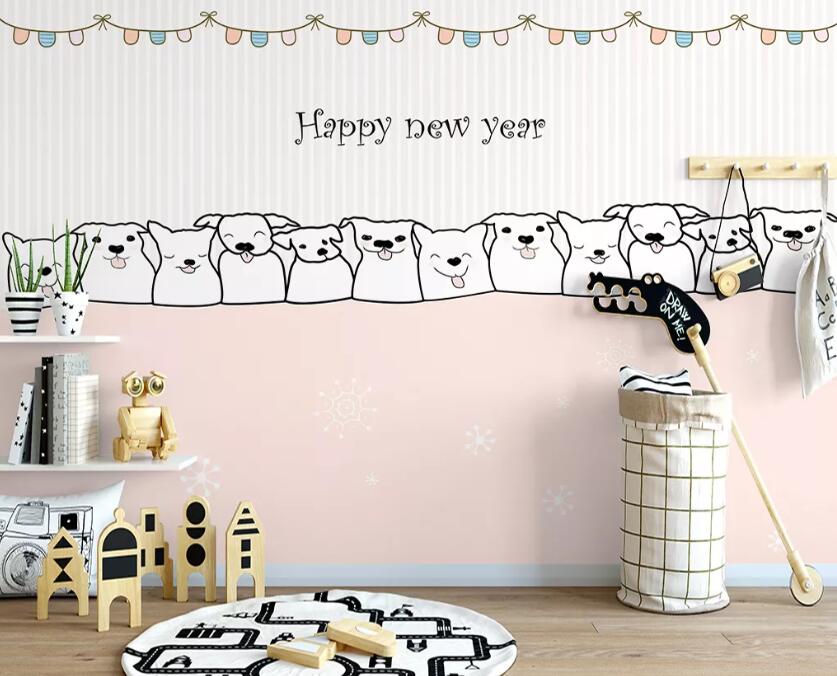 3D Cute Puppy WC56 Wall Murals Wallpaper AJ Wallpaper 2 