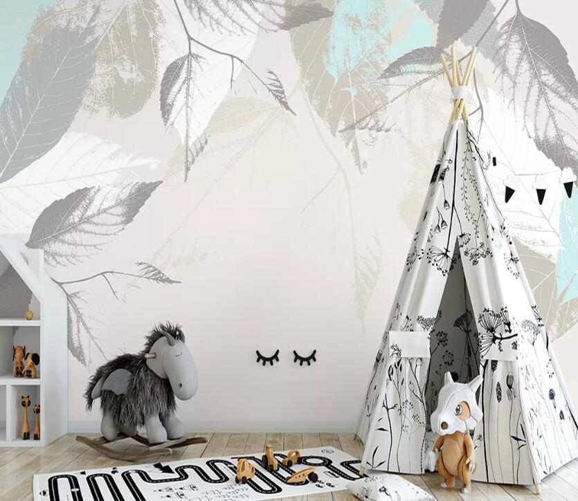 3D Colored Leaves WC42 Wall Murals Wallpaper AJ Wallpaper 2 