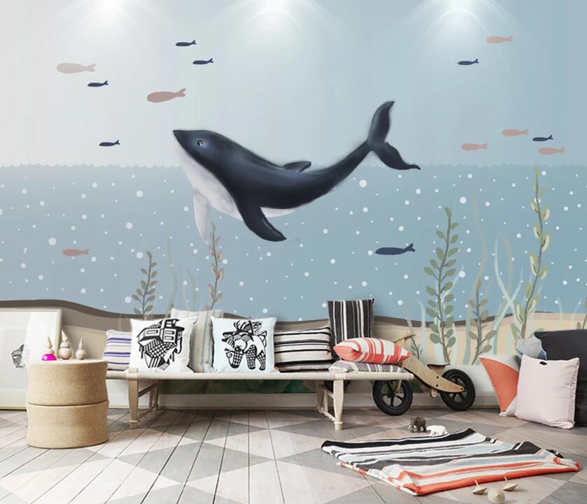 3D Undersea Whale WC2071 Wall Murals