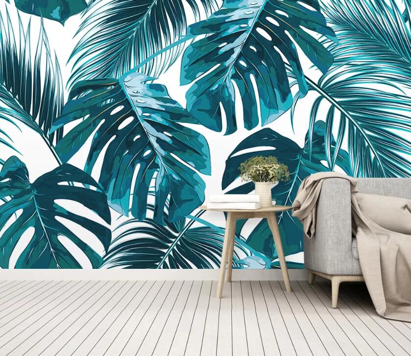 3D Green Leaf WC03 Wall Murals Wallpaper AJ Wallpaper 2 