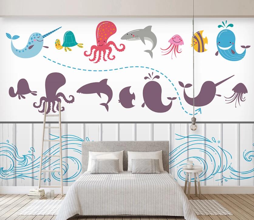 3D Undersea Animal WC17 Wall Murals Wallpaper AJ Wallpaper 2 