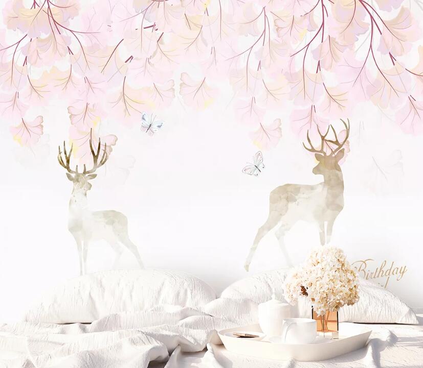 3D Pink Flowers WC14 Wall Murals Wallpaper AJ Wallpaper 2 