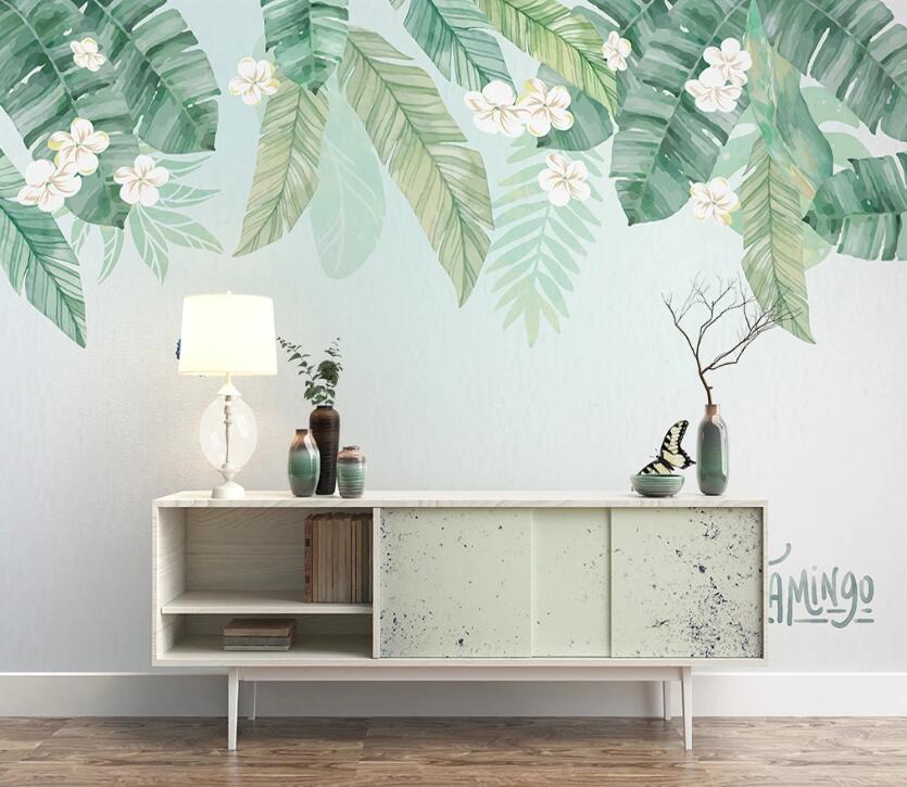 3D Green Leaf WC95 Wall Murals Wallpaper AJ Wallpaper 2 