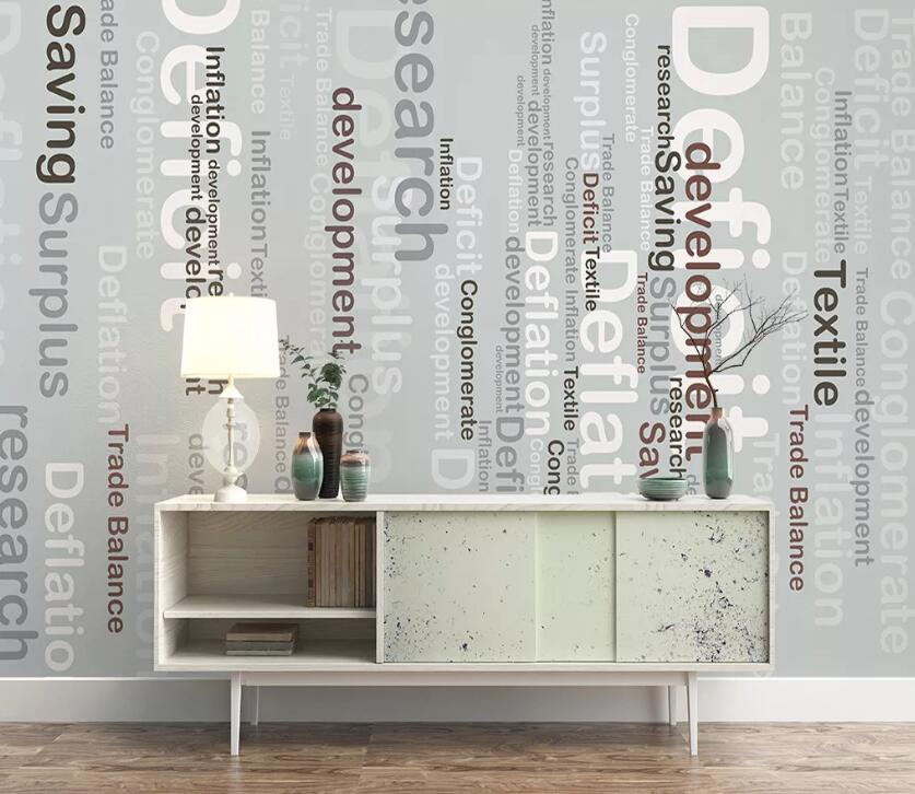 3D English Word WC1951 Wall Murals