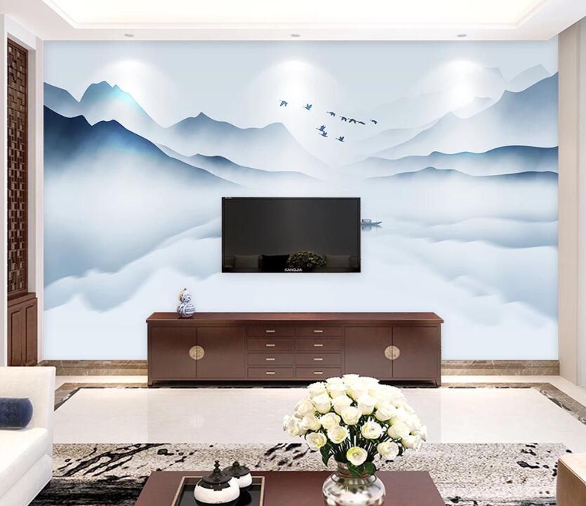 3D Misty Valley WC74 Wall Murals Wallpaper AJ Wallpaper 2 