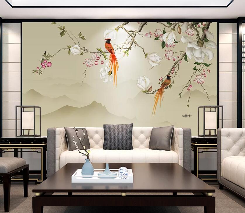 3D Branch Bird WC58 Wall Murals Wallpaper AJ Wallpaper 2 