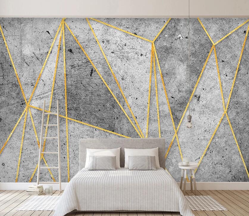 3D Gray Triangle WC1883 Wall Murals