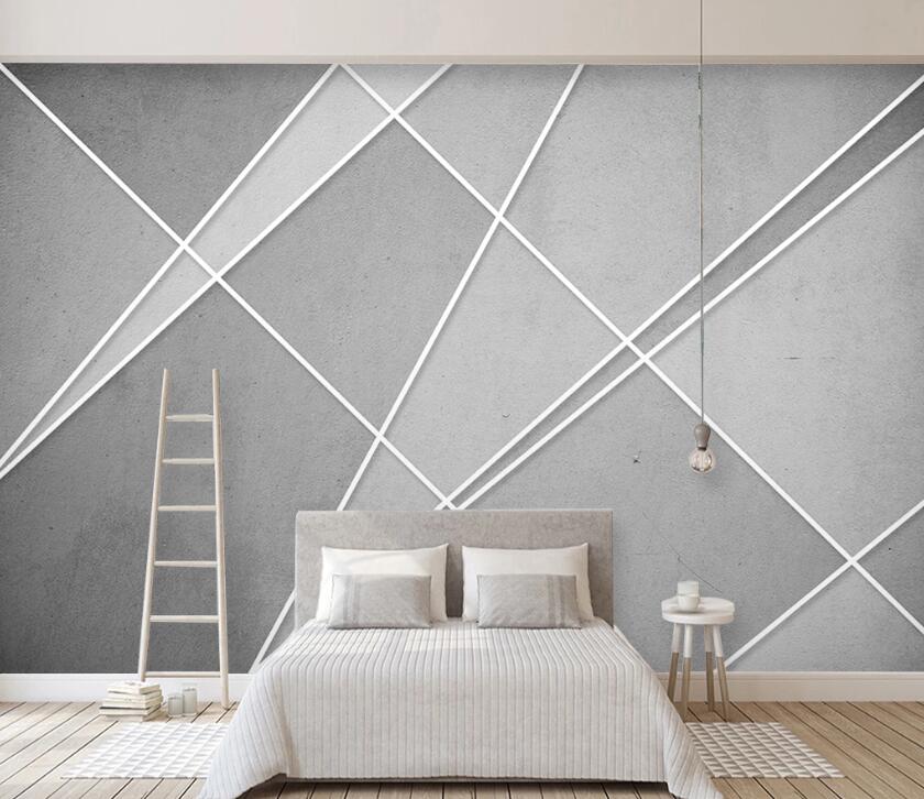 3D Gray Triangle WC24 Wall Murals Wallpaper AJ Wallpaper 2 
