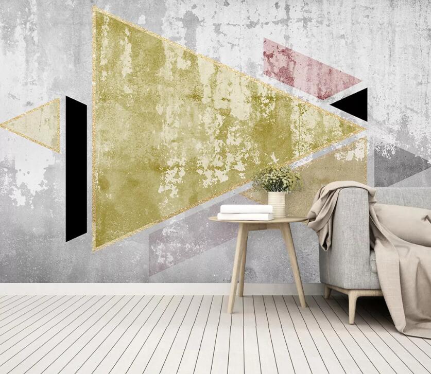 3D Colored Triangle WC23 Wall Murals Wallpaper AJ Wallpaper 2 