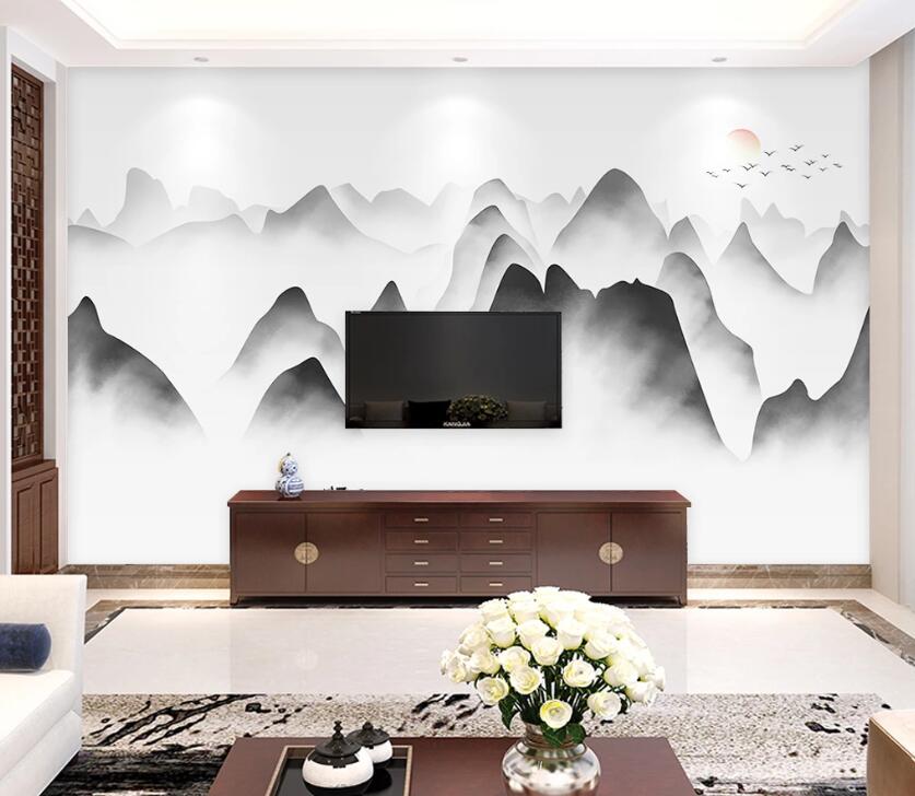 3D Foggy Forest WC02 Wall Murals Wallpaper AJ Wallpaper 2 
