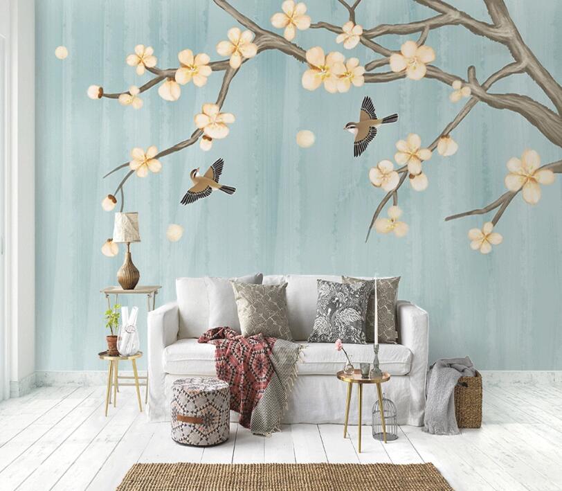 3D Magpie Fly WC1812 Wall Murals