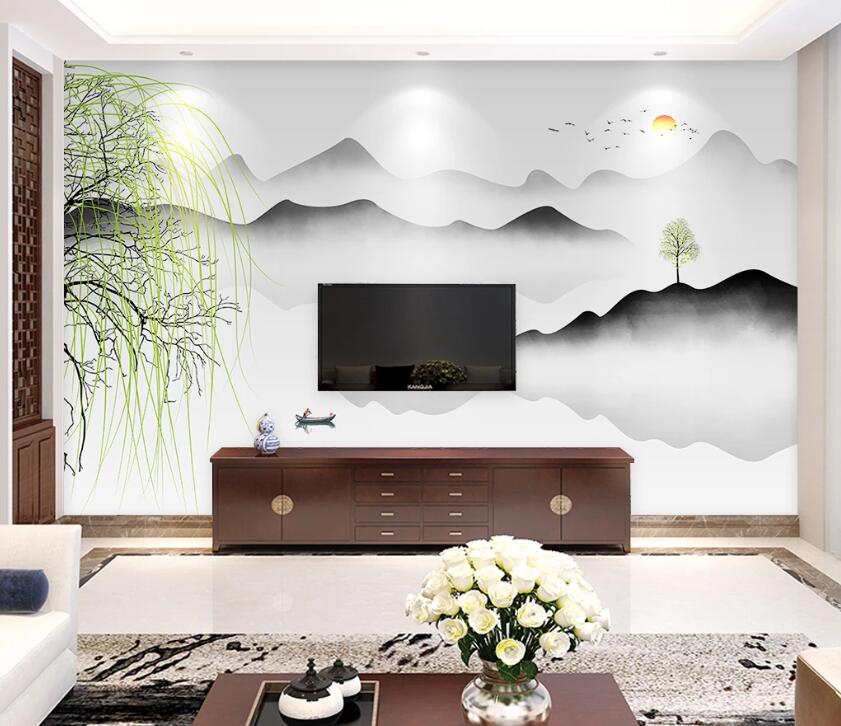 3D Sun Willow WC1802 Wall Murals