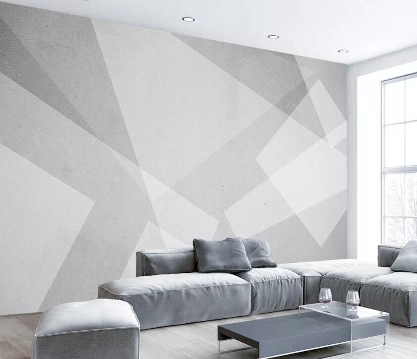 3D Gray Shape WC1792 Wall Murals