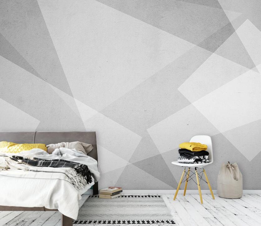 3D Gray Shape WC1792 Wall Murals