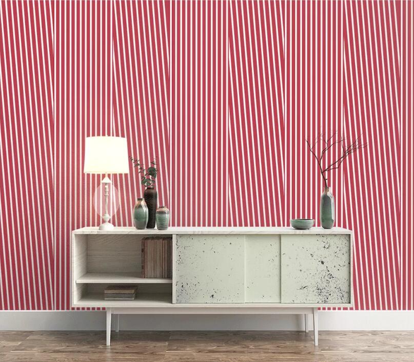 3D Red Lines WC1776 Wall Murals