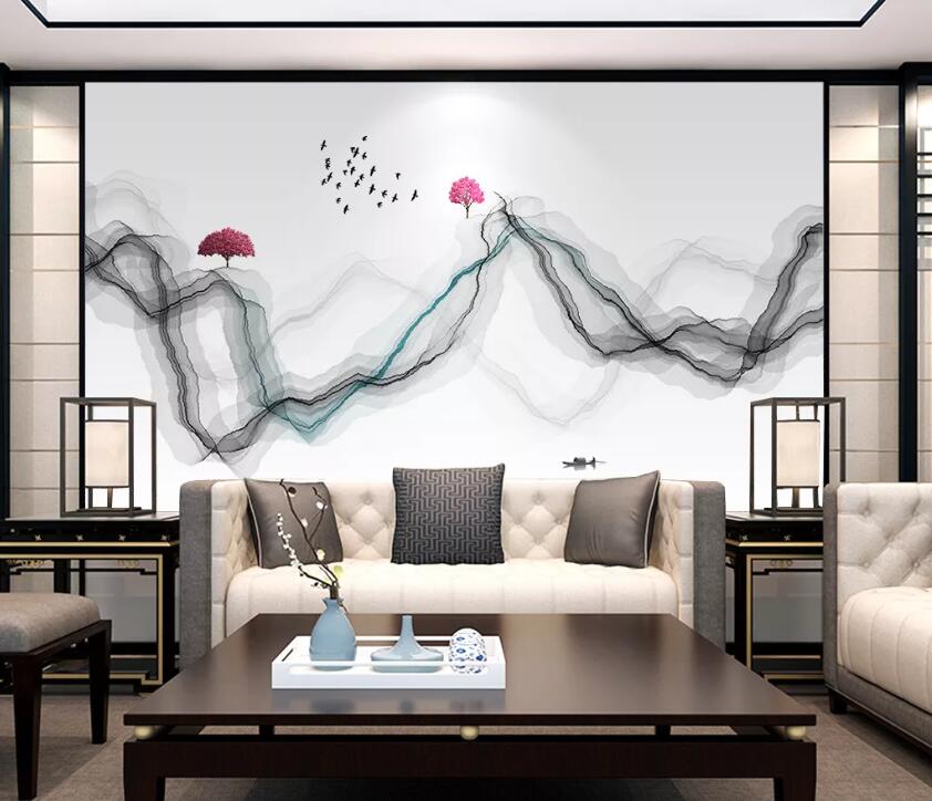 3D Colored Lines WC01 Wall Murals Wallpaper AJ Wallpaper 2 