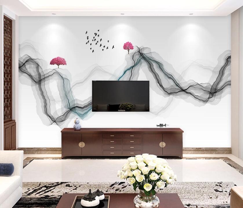 3D Colored Lines WC01 Wall Murals Wallpaper AJ Wallpaper 2 